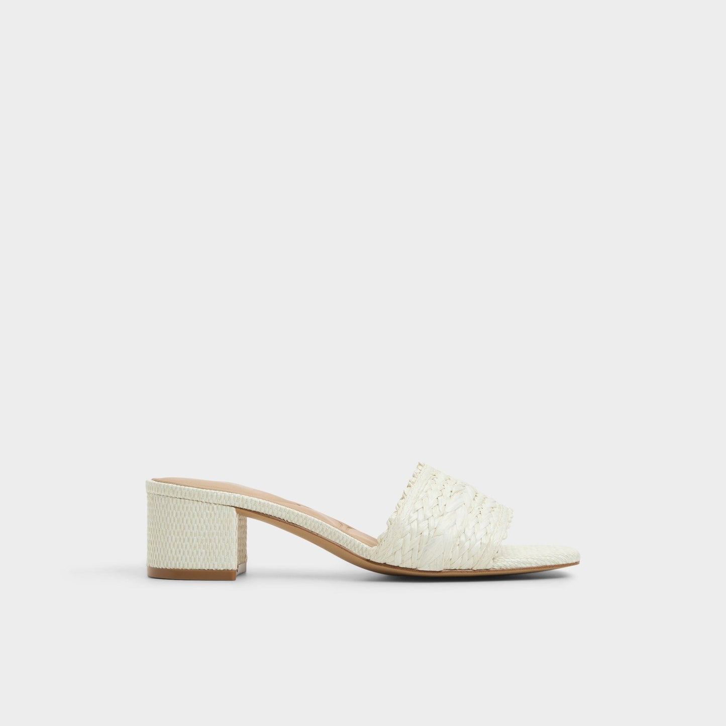 Claudina White/Bone Women's Block heels - Heeled mule, Block heel - White/bone