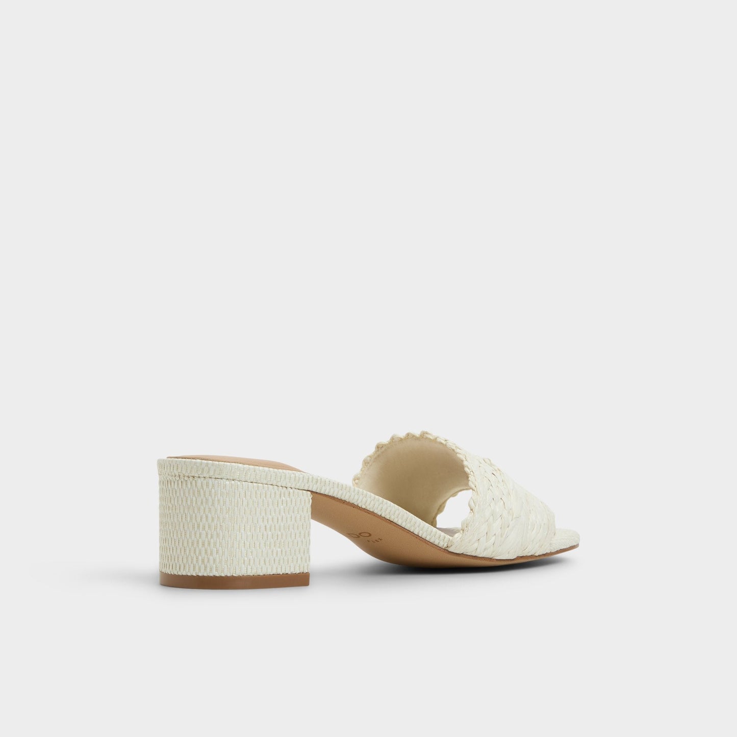 Claudina White/Bone Women's Block heels - Heeled mule, Block heel - White/bone