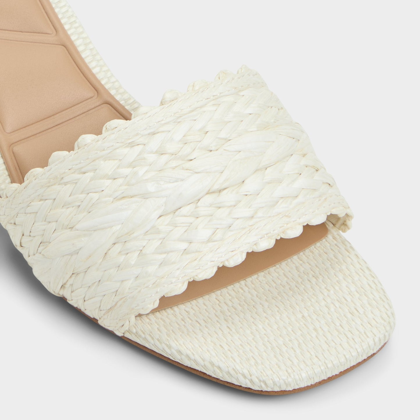 Claudina White/Bone Women's Block heels - Heeled mule, Block heel - White/bone