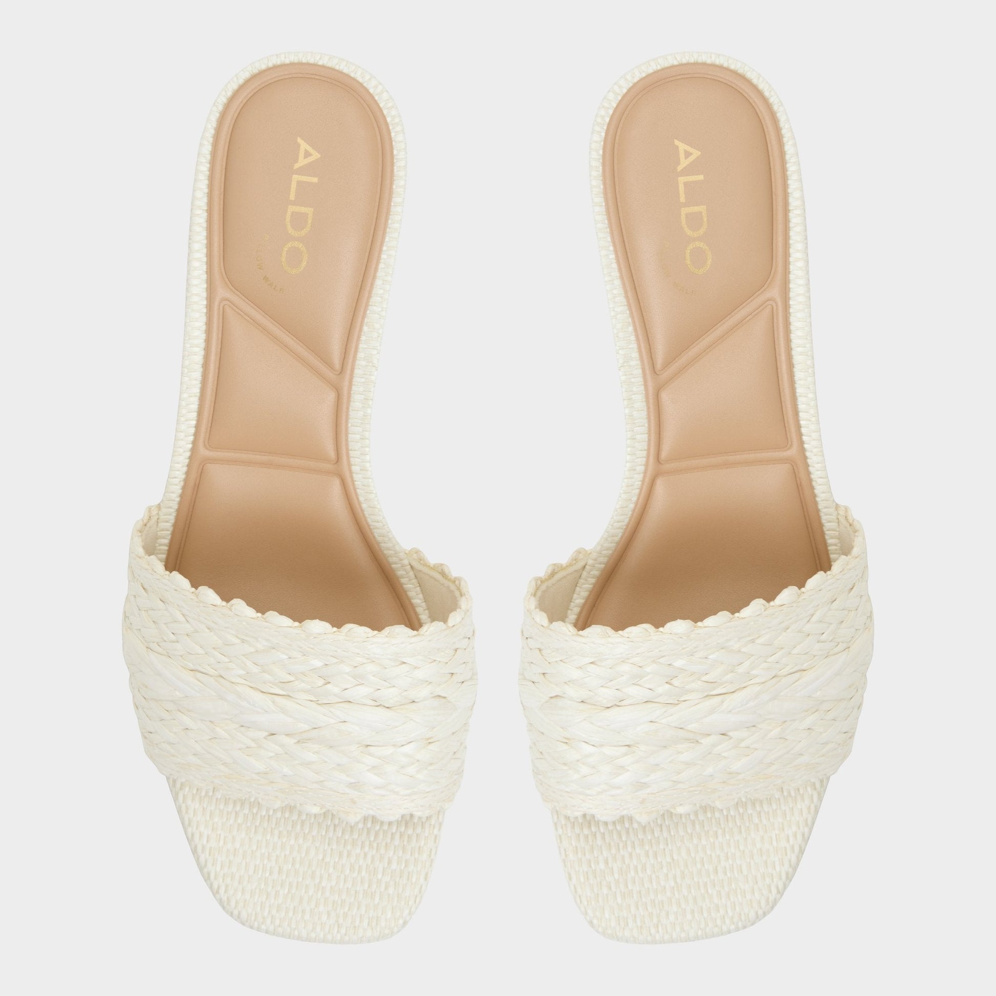 Claudina White/Bone Women's Block heels - Heeled mule, Block heel - White/bone