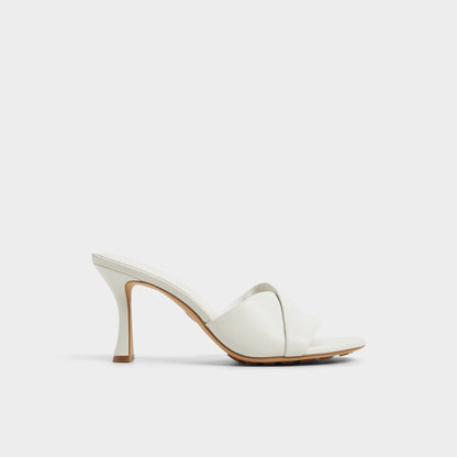 Lyhanna White/Bone Women's Heeled mules - Heeled mule, Stiletto heel - White/Bone