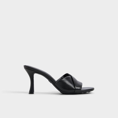 Lyhanna Black Women's Heeled mules - Heeled mule, Stiletto heel - Black