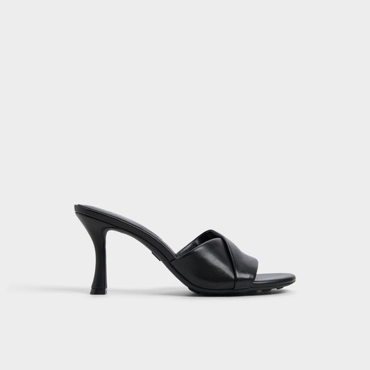 Lyhanna Black Women's Heeled mules - Heeled mule, Stiletto heel - Black