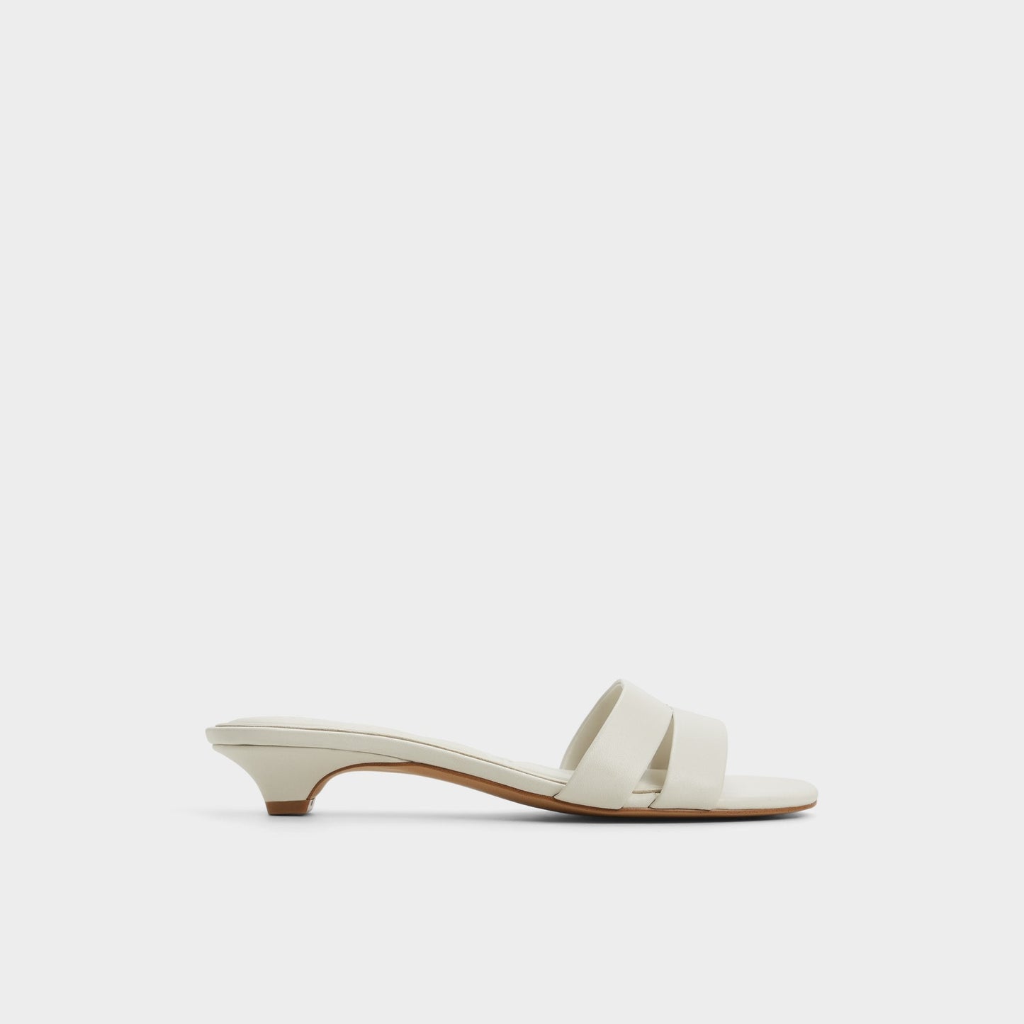 Scarletta White/Bone Women's Mule slides - Heeled mule, Kitten heel - White/Bone