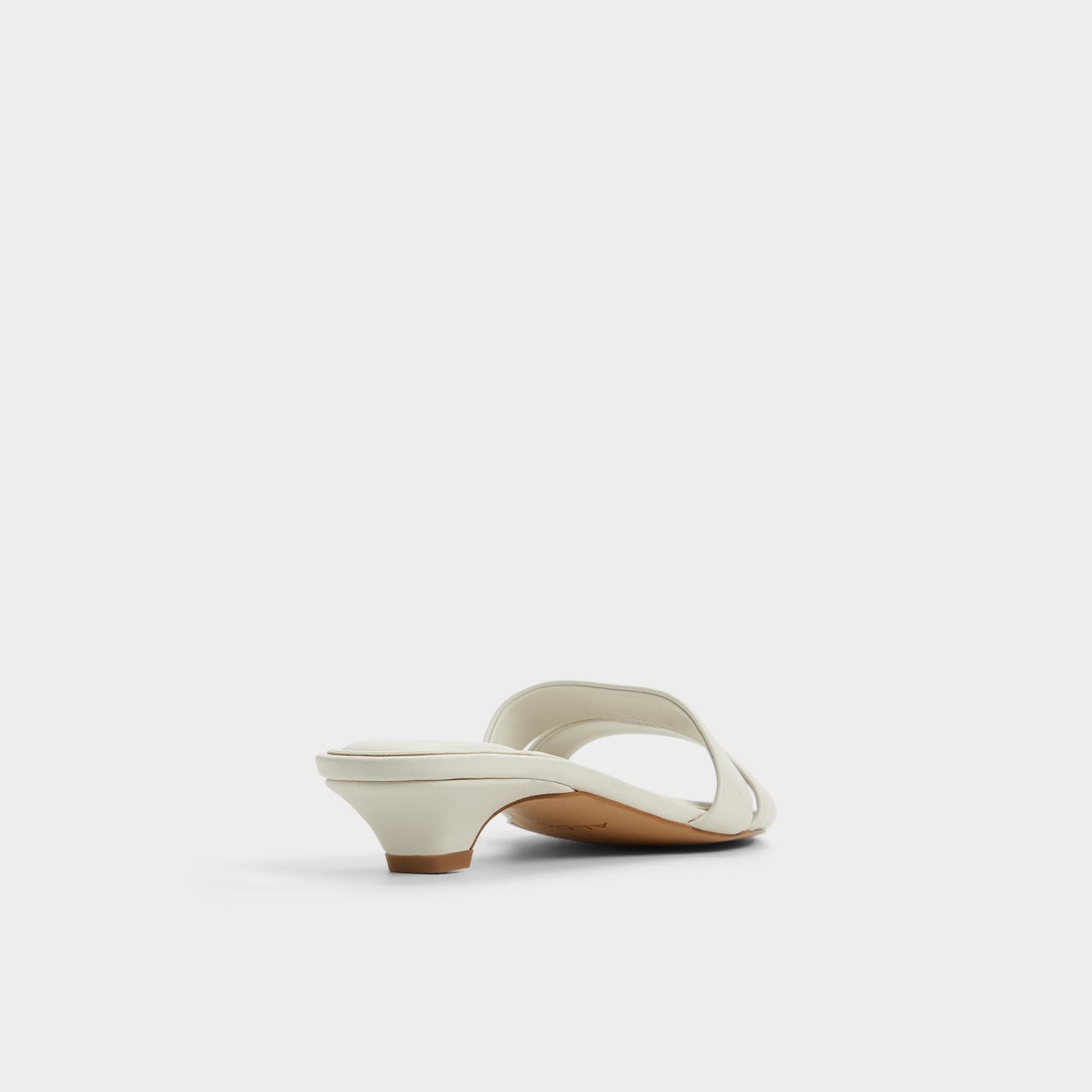Scarletta White/Bone Women's Mule slides - Heeled mule, Kitten heel - White/Bone