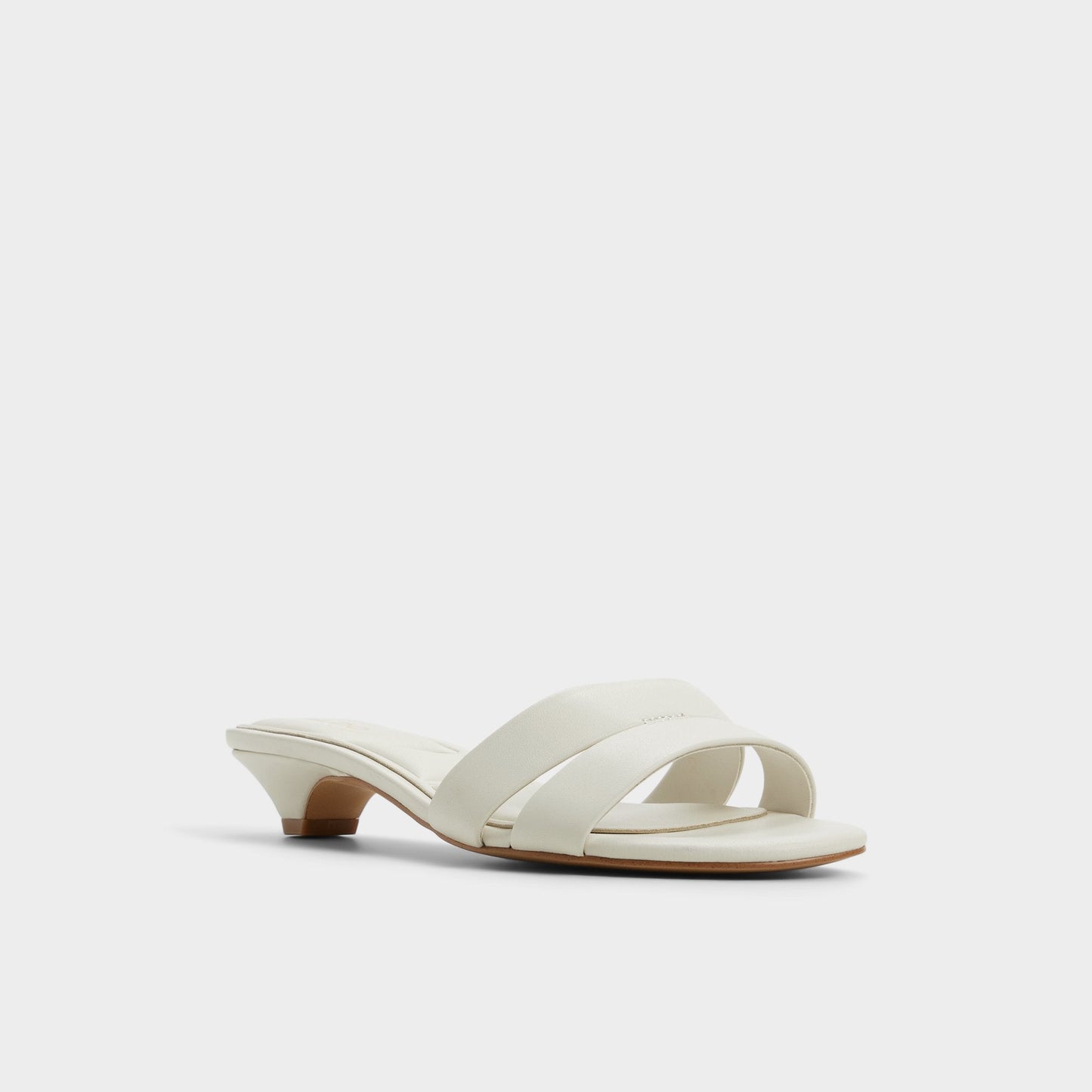 Scarletta White/Bone Women's Mule slides - Heeled mule, Kitten heel - White/Bone