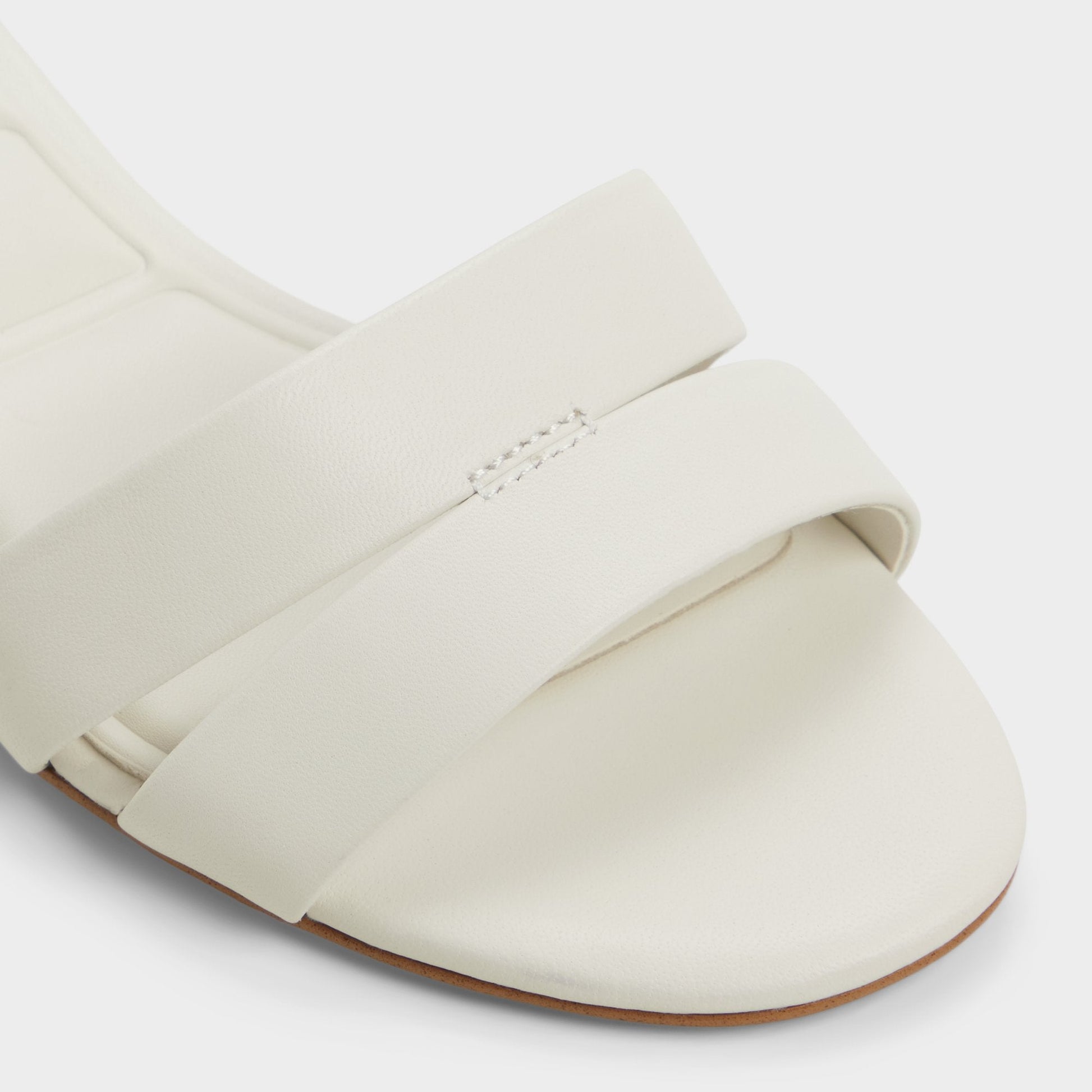 Scarletta White/Bone Women's Mule slides - Heeled mule, Kitten heel - White/Bone