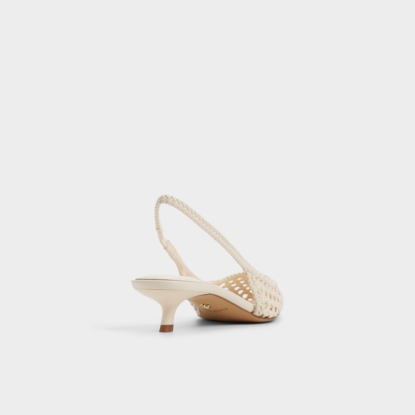Violettia in Light Beige - Sling back high heel, Kitten heel - Light beige