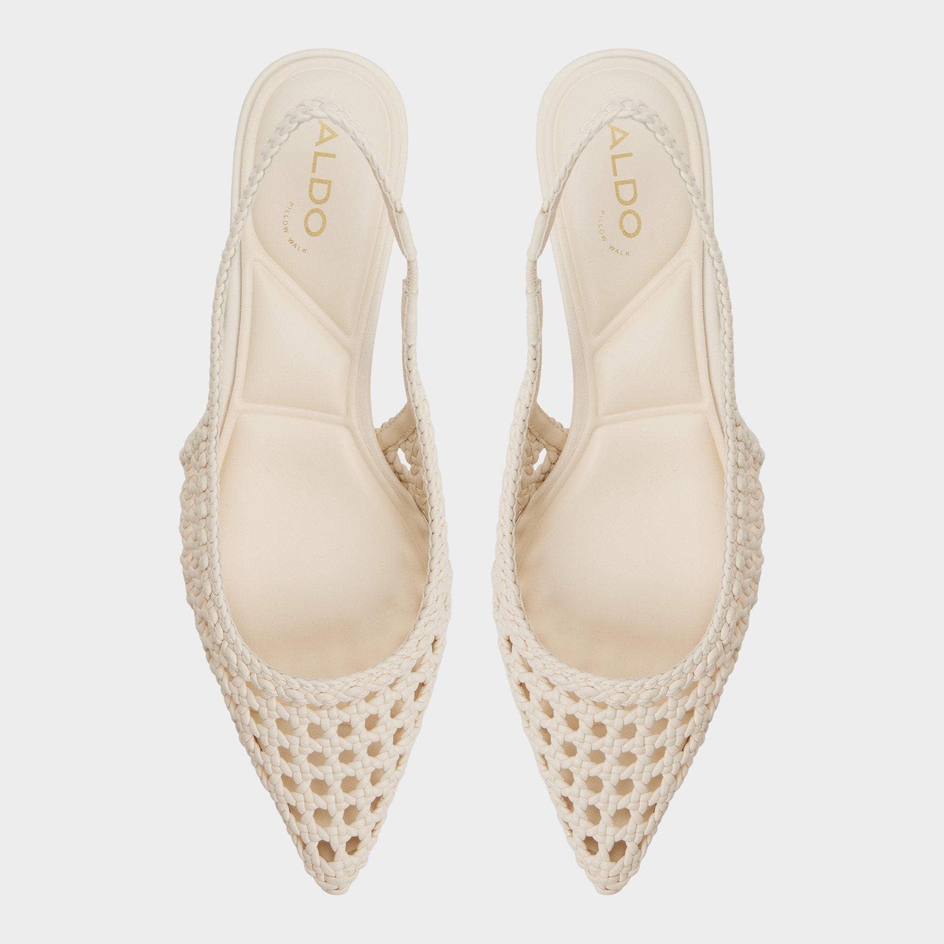 Violettia in Light Beige - Sling back high heel, Kitten heel - Light beige