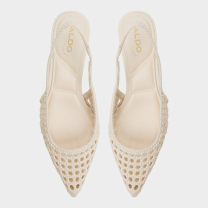 Violettia in Light Beige - Sling back high heel, Kitten heel - Light beige
