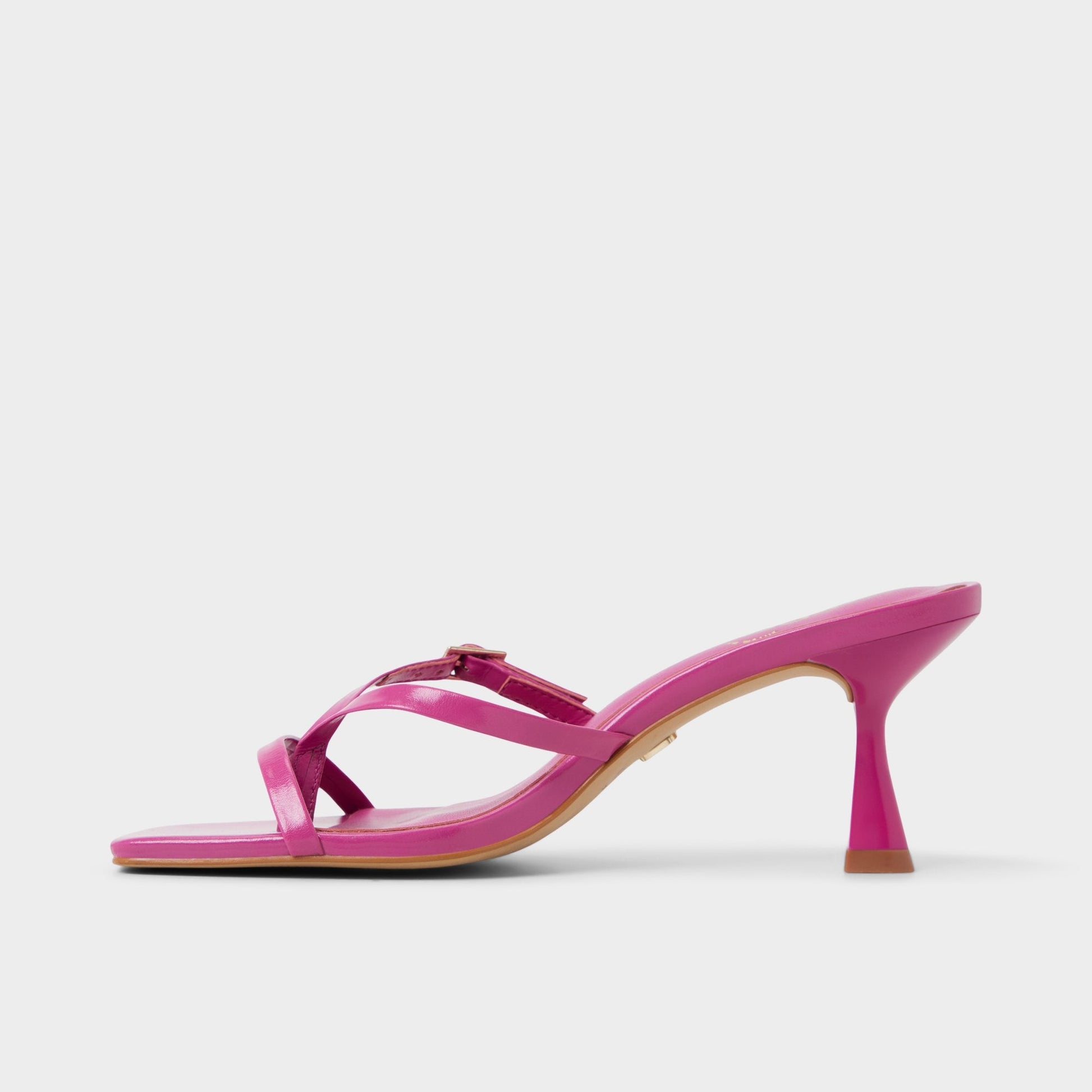 Gannever - Heeled flip flop, Kitten heel - Dark pink