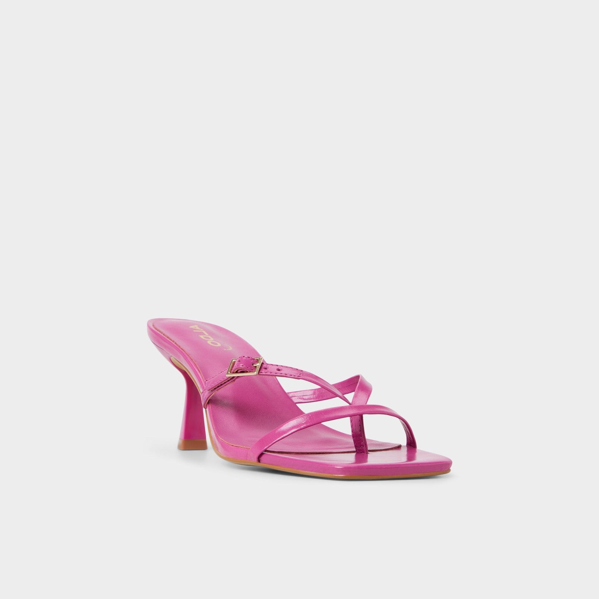 Gannever - Heeled flip flop, Kitten heel - Dark pink