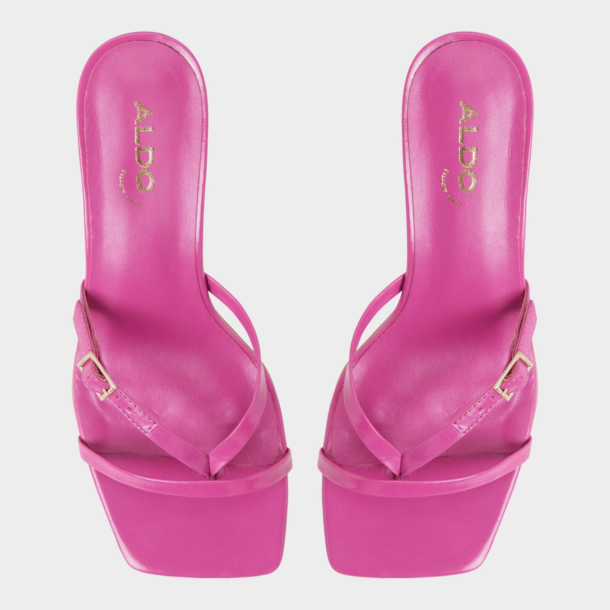 Gannever - Heeled flip flop, Kitten heel - Dark pink