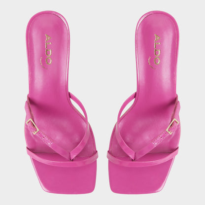 Gannever - Heeled flip flop, Kitten heel - Dark pink