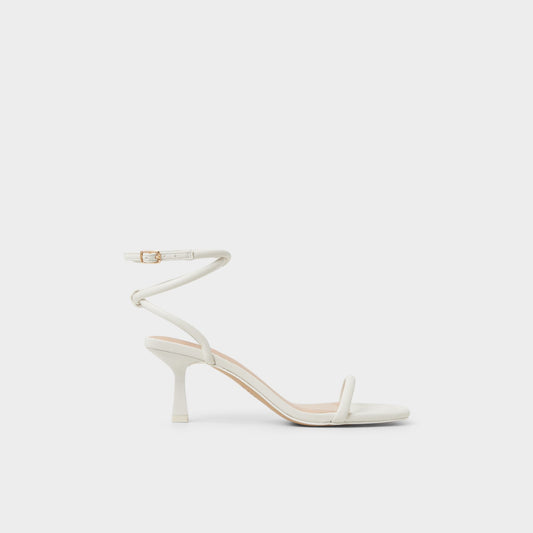 Demmi White Women's Strappy sandals - , Kitten heel - White