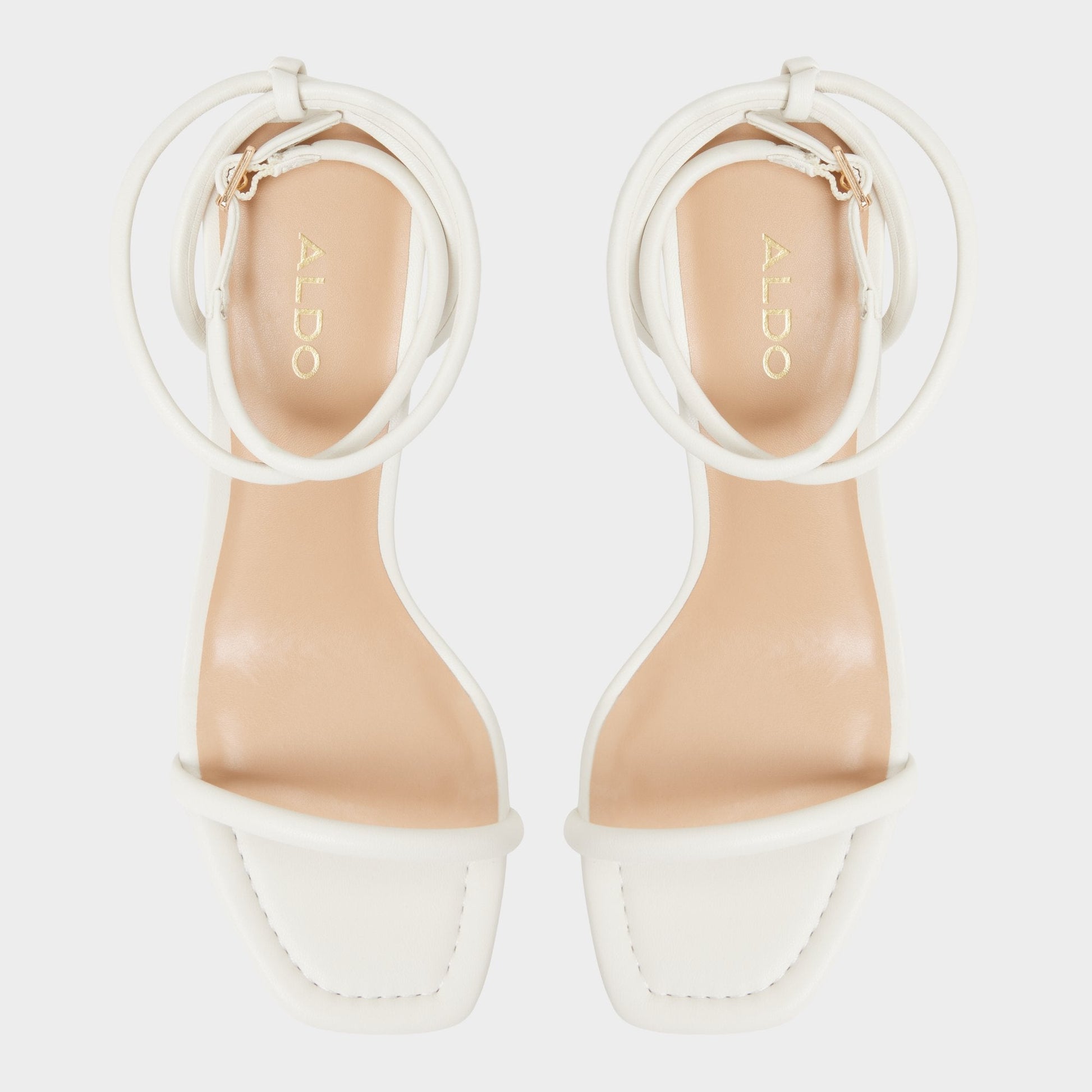 Demmi White Women's Strappy sandals - , Kitten heel - White