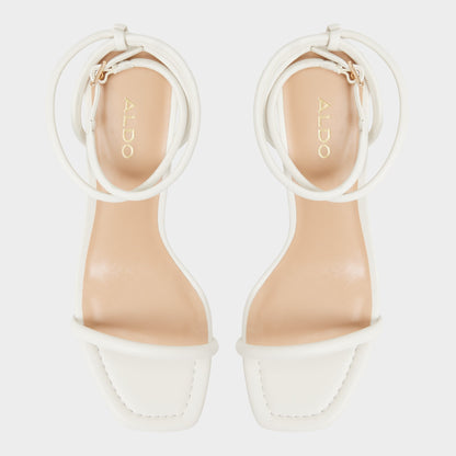 Demmi White Women's Strappy sandals - , Kitten heel - White