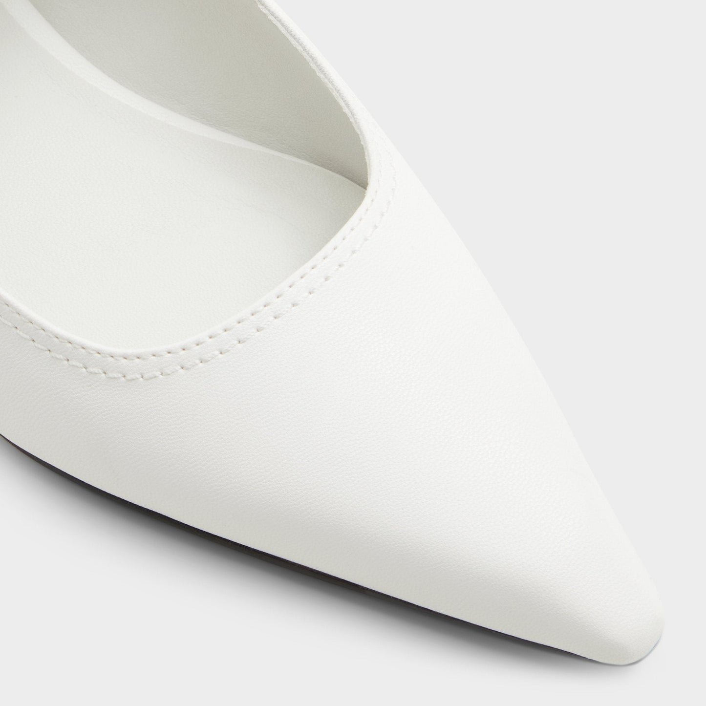Kellya White Women's Slingbacks - Sling back high heel, Kitten heel - White