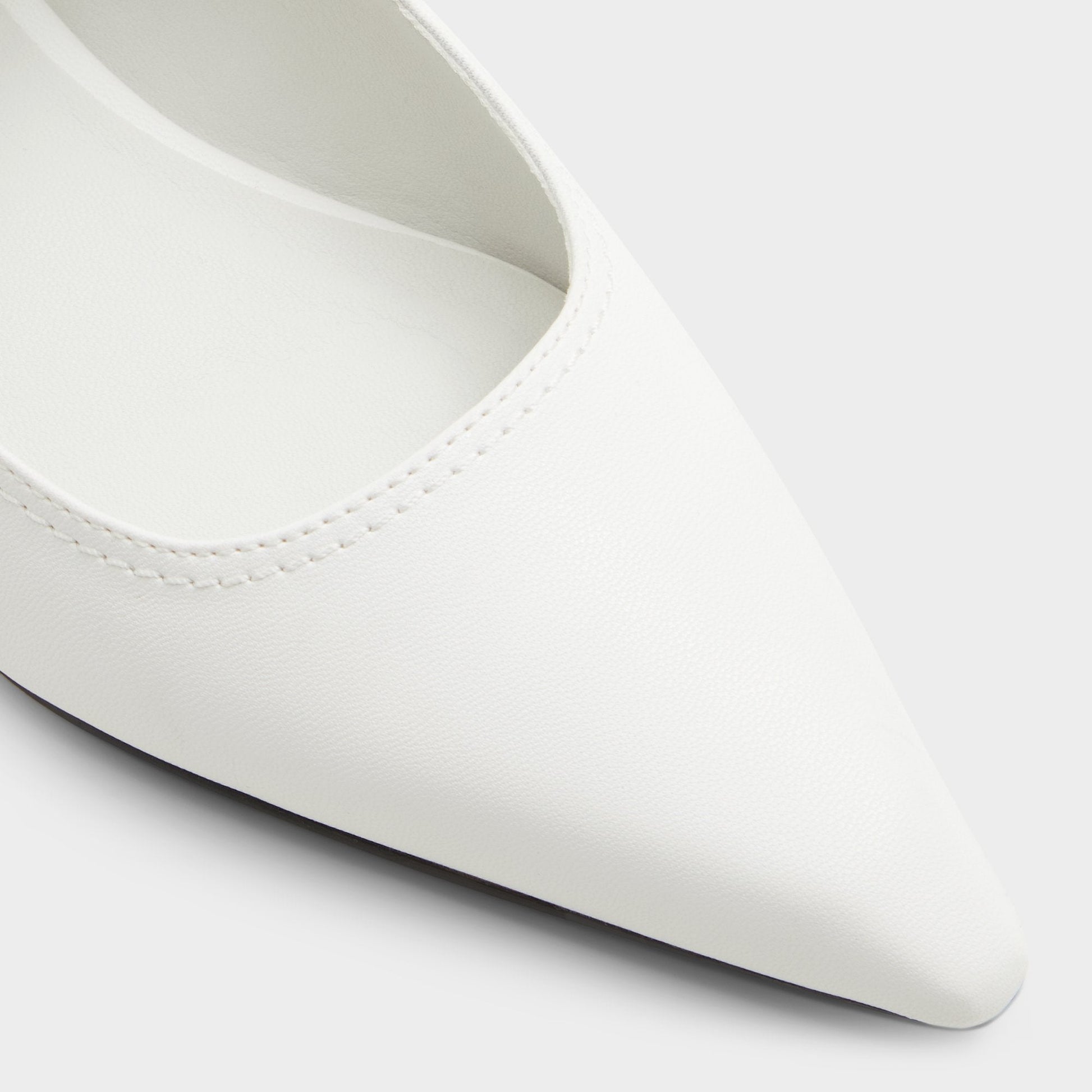 Kellya White Women's Slingbacks - Sling back high heel, Kitten heel - White