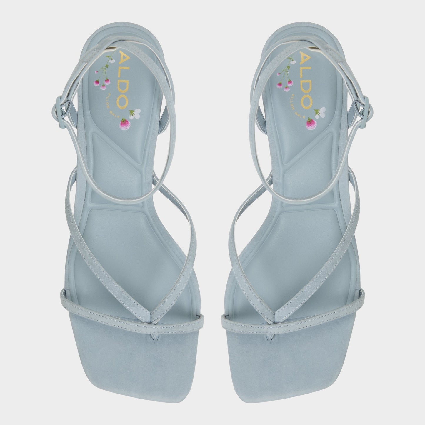 Soffie Other Blue Women's Strappy sandals - Strappy heeled sandal, Kitten heel - Other Blue