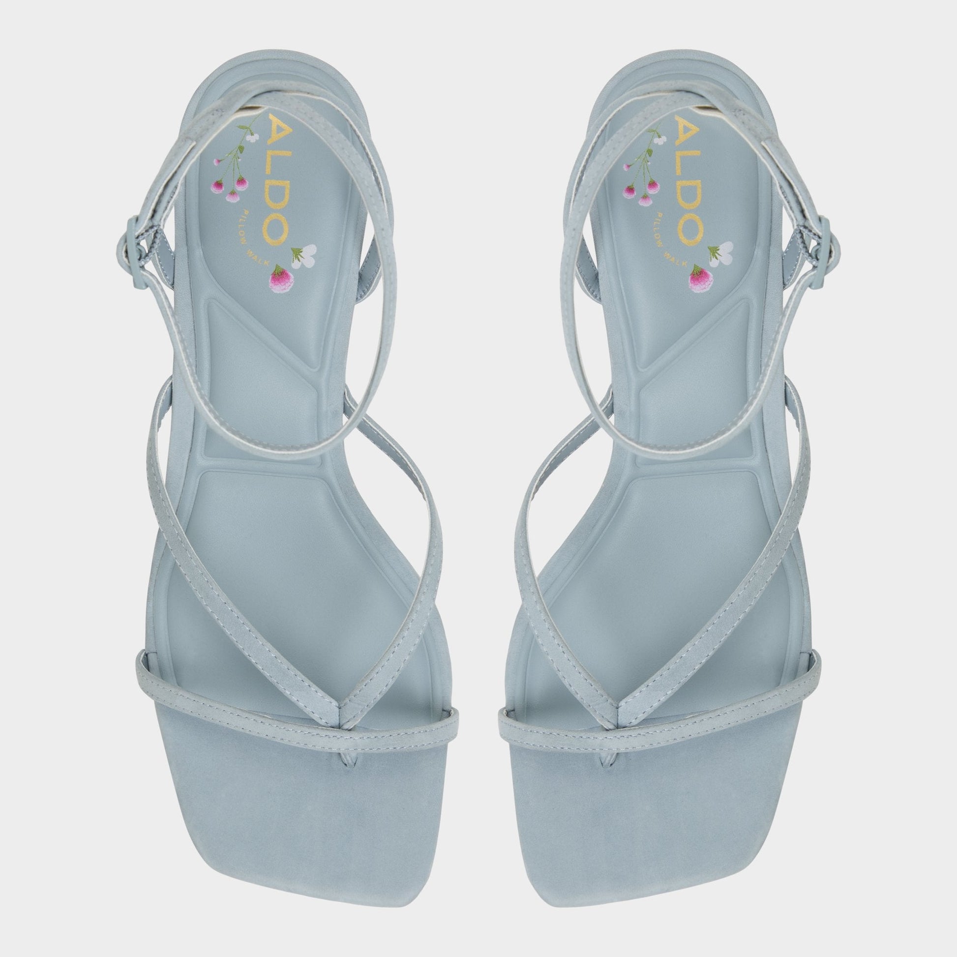 Soffie Other Blue Women's Strappy sandals - Strappy heeled sandal, Kitten heel - Other Blue