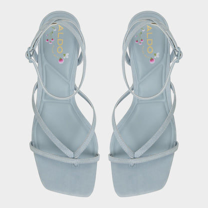 Soffie Other Blue Women's Strappy sandals - Strappy heeled sandal, Kitten heel - Other Blue