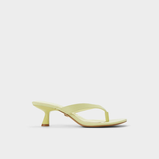 Jump Other Yellow Women's Strappy sandals - Heeled flip flop, Kitten heel - Other Yellow