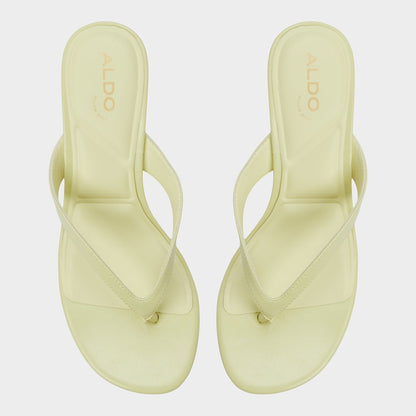 Jump Other Yellow Women's Strappy sandals - Heeled flip flop, Kitten heel - Other Yellow