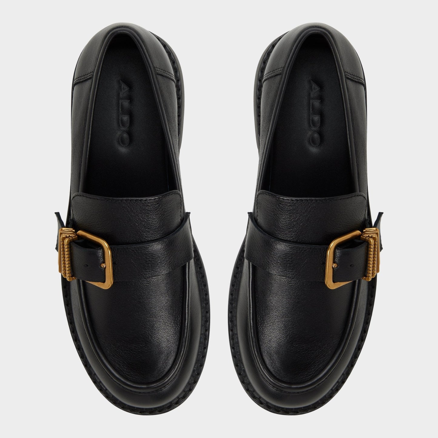 Kalya in Black - Loafer, Block heel - Black