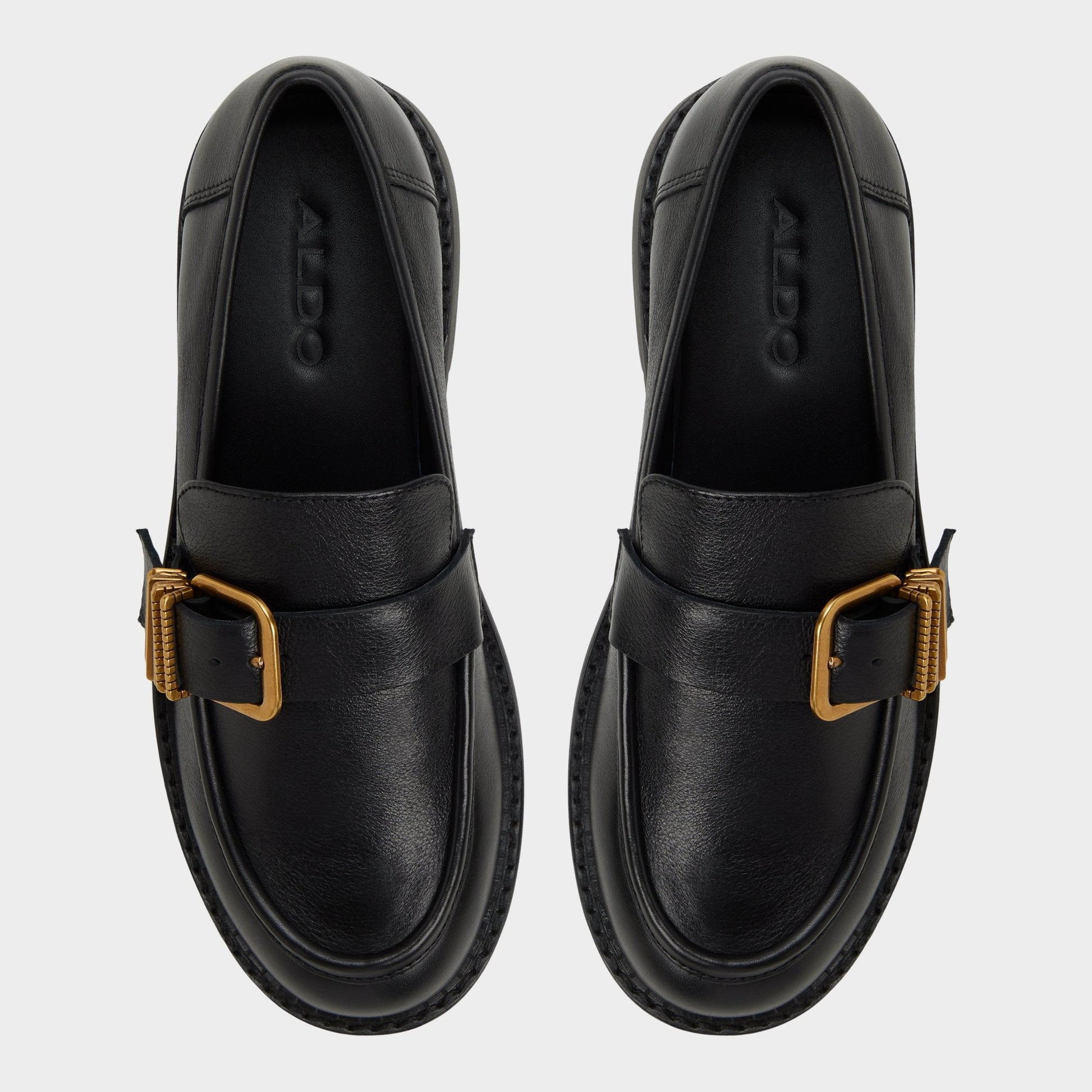 Kalya in Black - Loafer, Block heel - Black