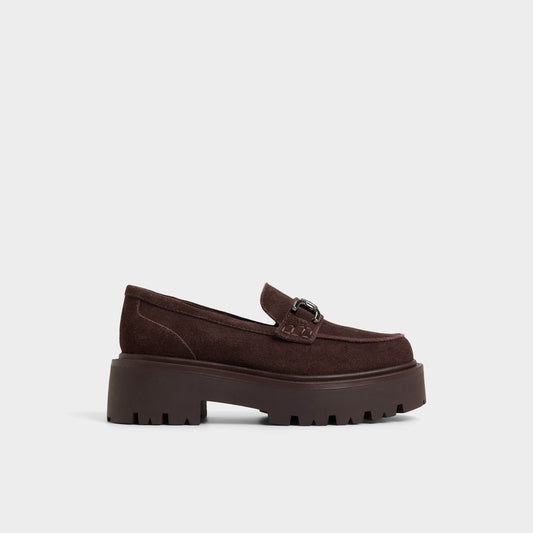 Oneameth in Dark Brown - Loafer, Lug sole - Dark brown