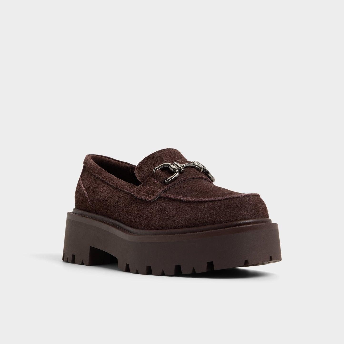 Oneameth in Dark Brown - Loafer, Lug sole - Dark brown