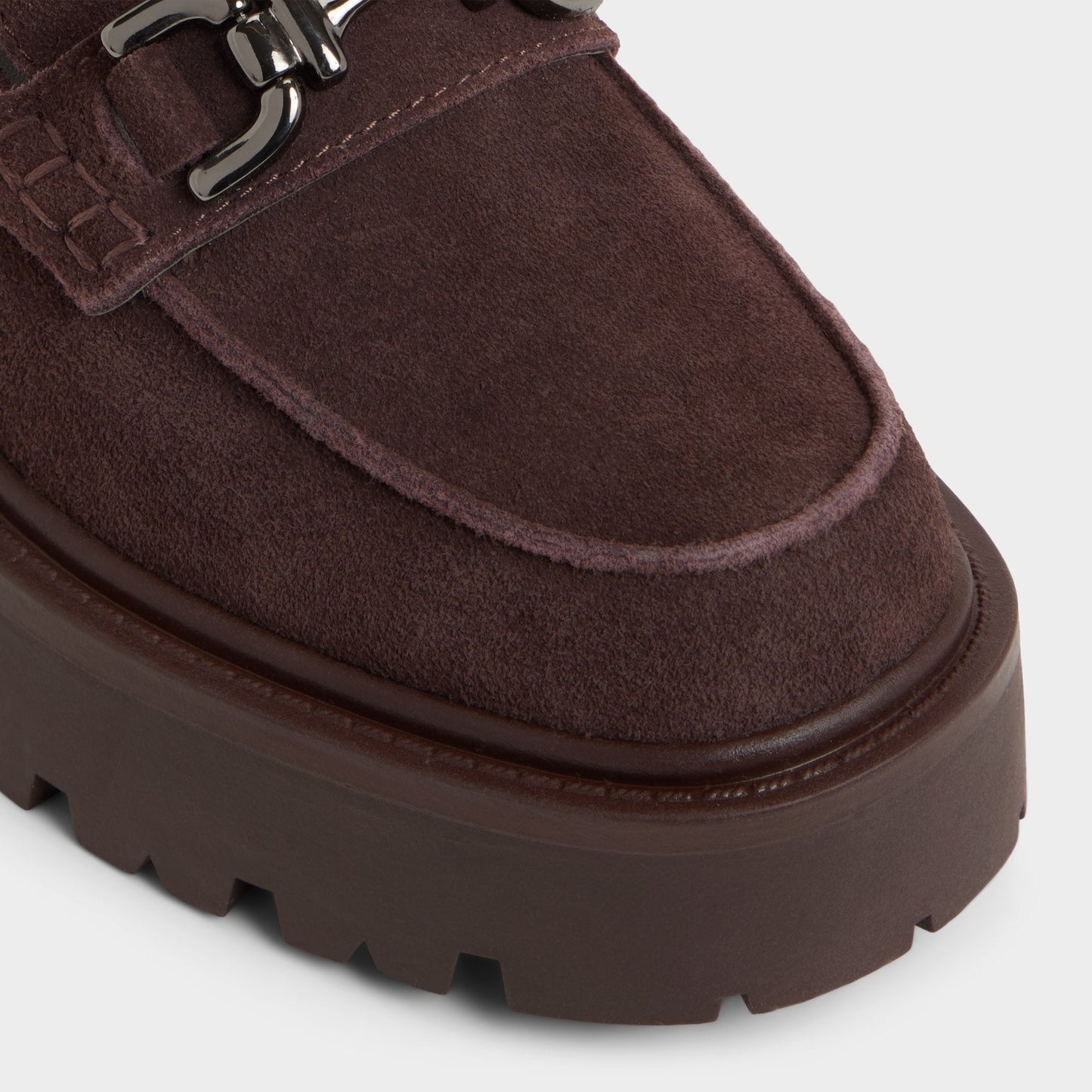 Oneameth in Dark Brown - Loafer, Lug sole - Dark brown