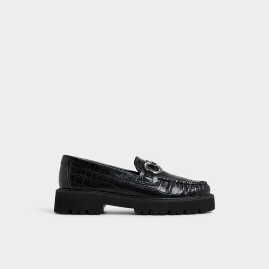 Danrose Black Women's Loafers & Oxfords - Loafer, Lug sole - Black