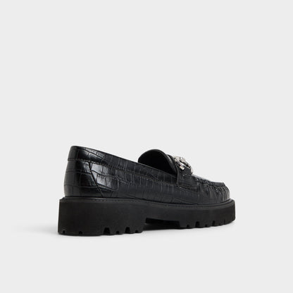 Danrose Black Women's Loafers & Oxfords - Loafer, Lug sole - Black
