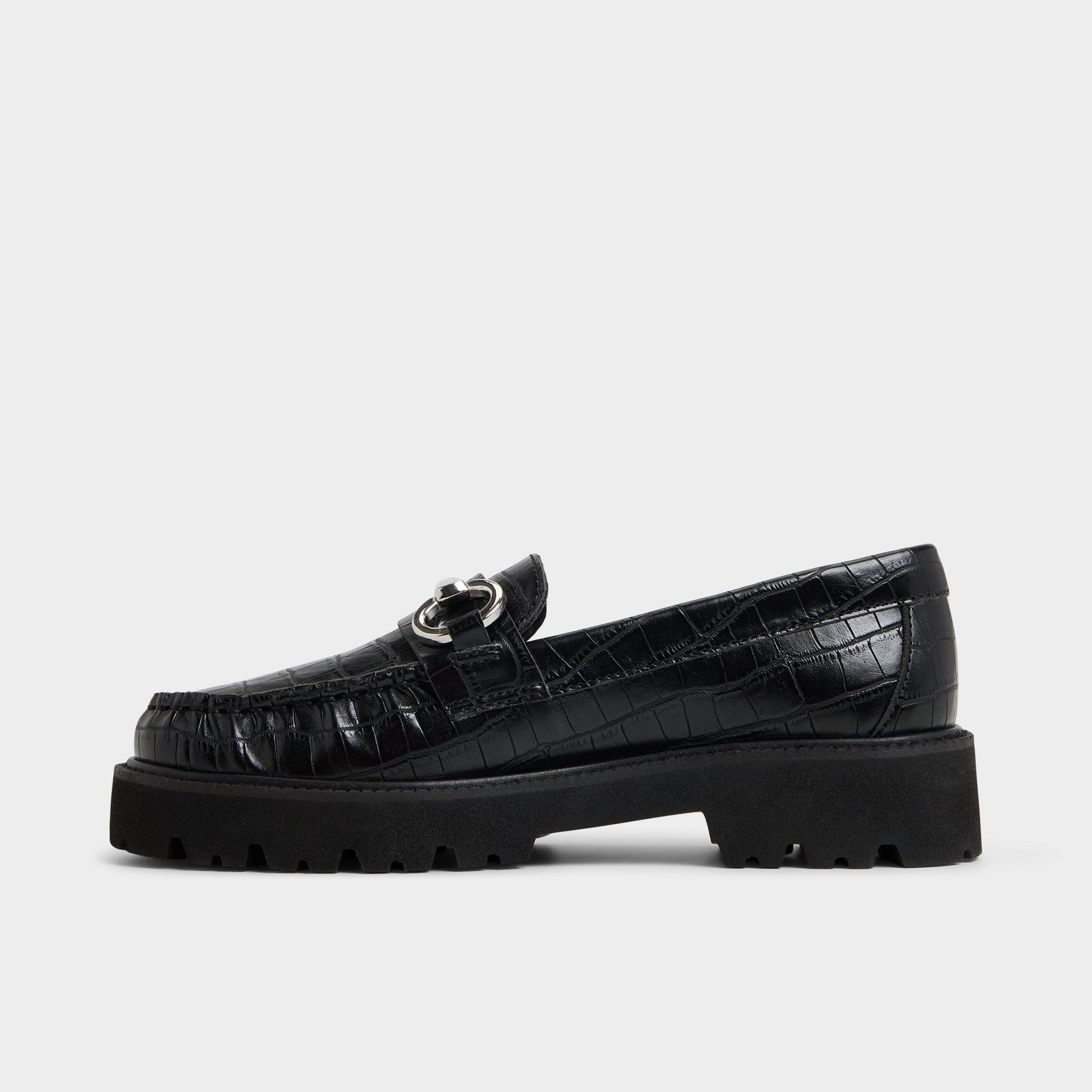 Danrose Black Women's Loafers & Oxfords - Loafer, Lug sole - Black