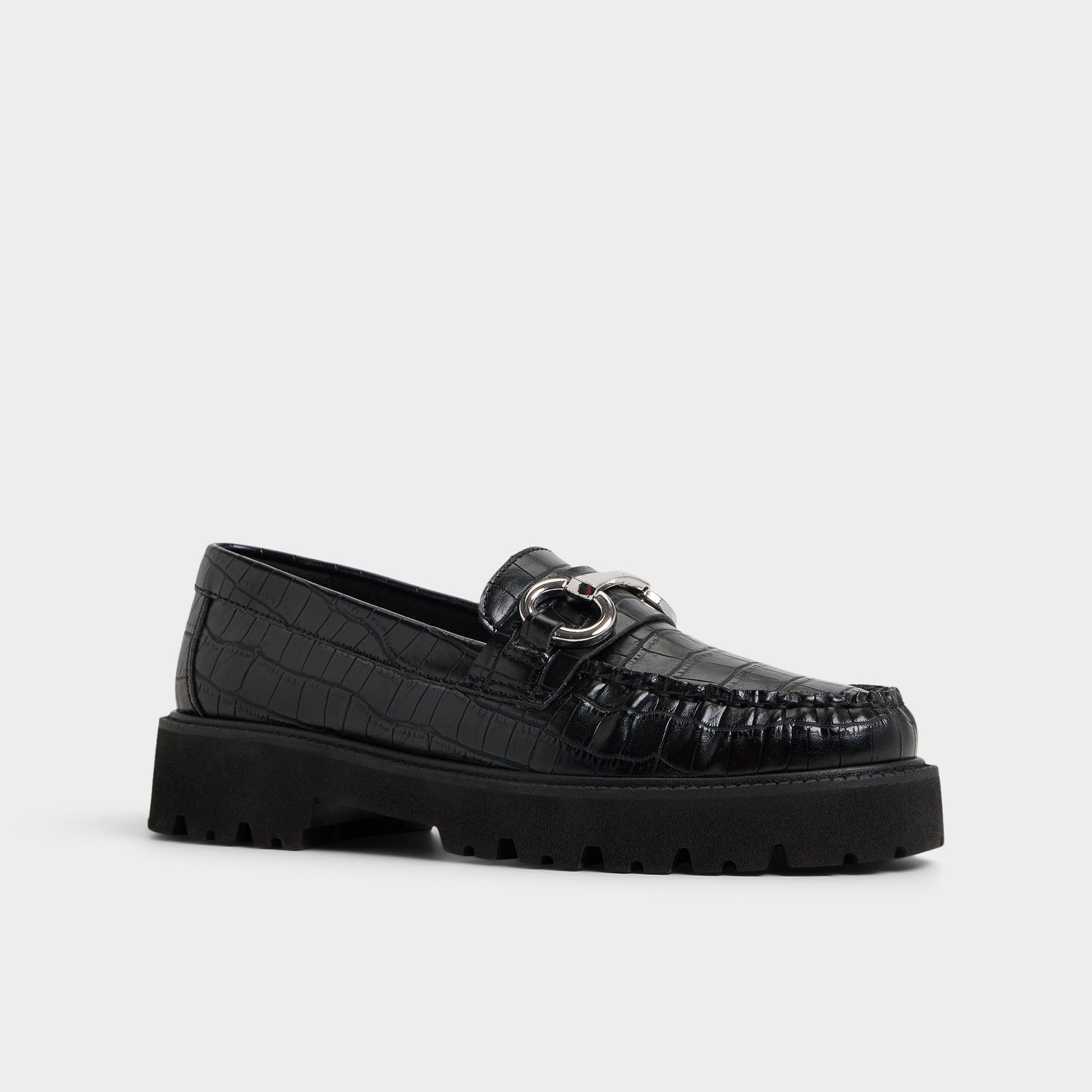 Danrose Black Women's Loafers & Oxfords - Loafer, Lug sole - Black