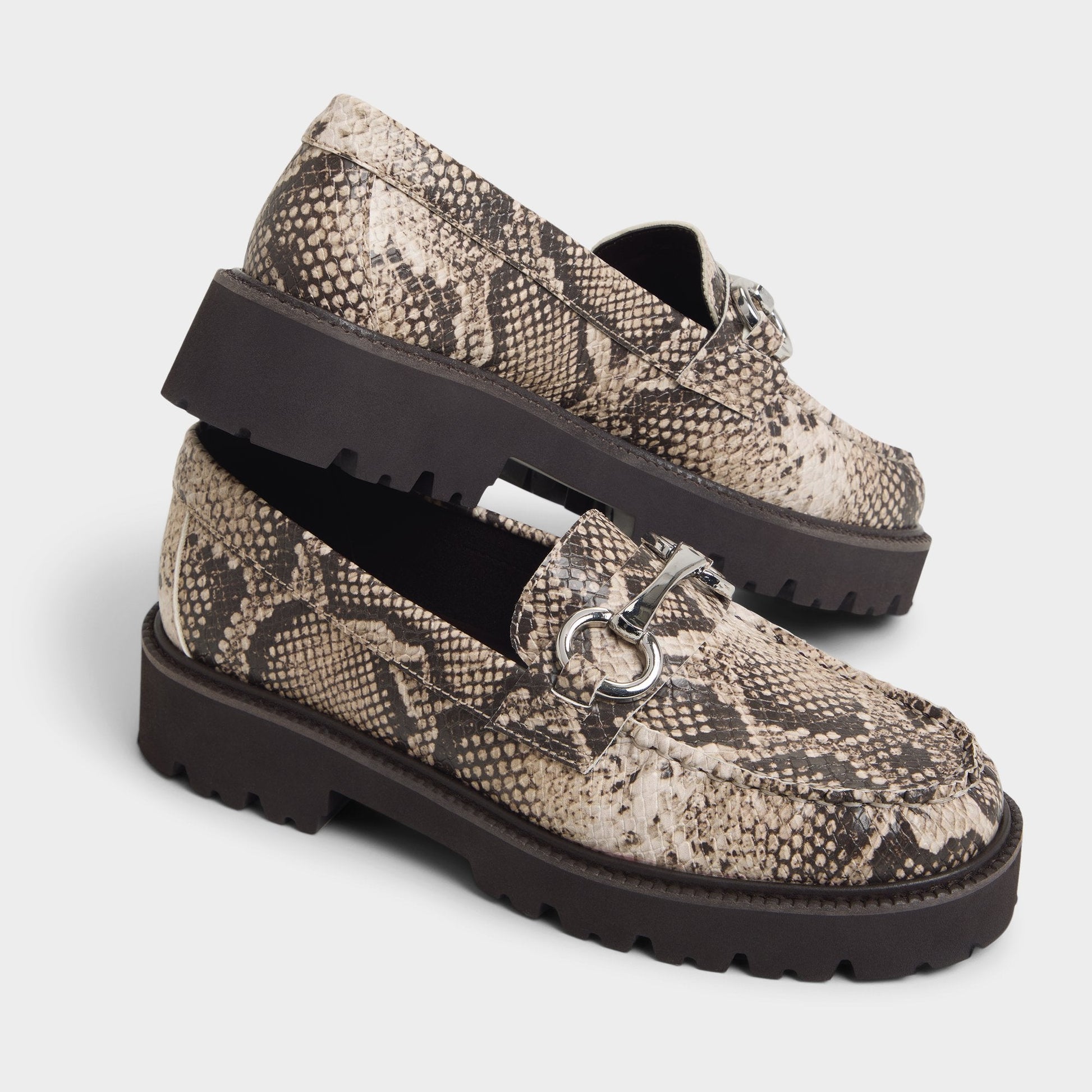 Danrose in Open Brown - Loafer, Lug sole - Open Brown