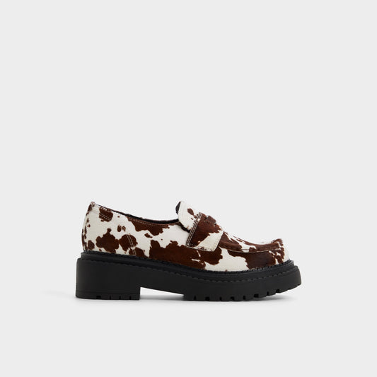 Miravelle in Open Brown - Loafer, Lug sole - Open brown