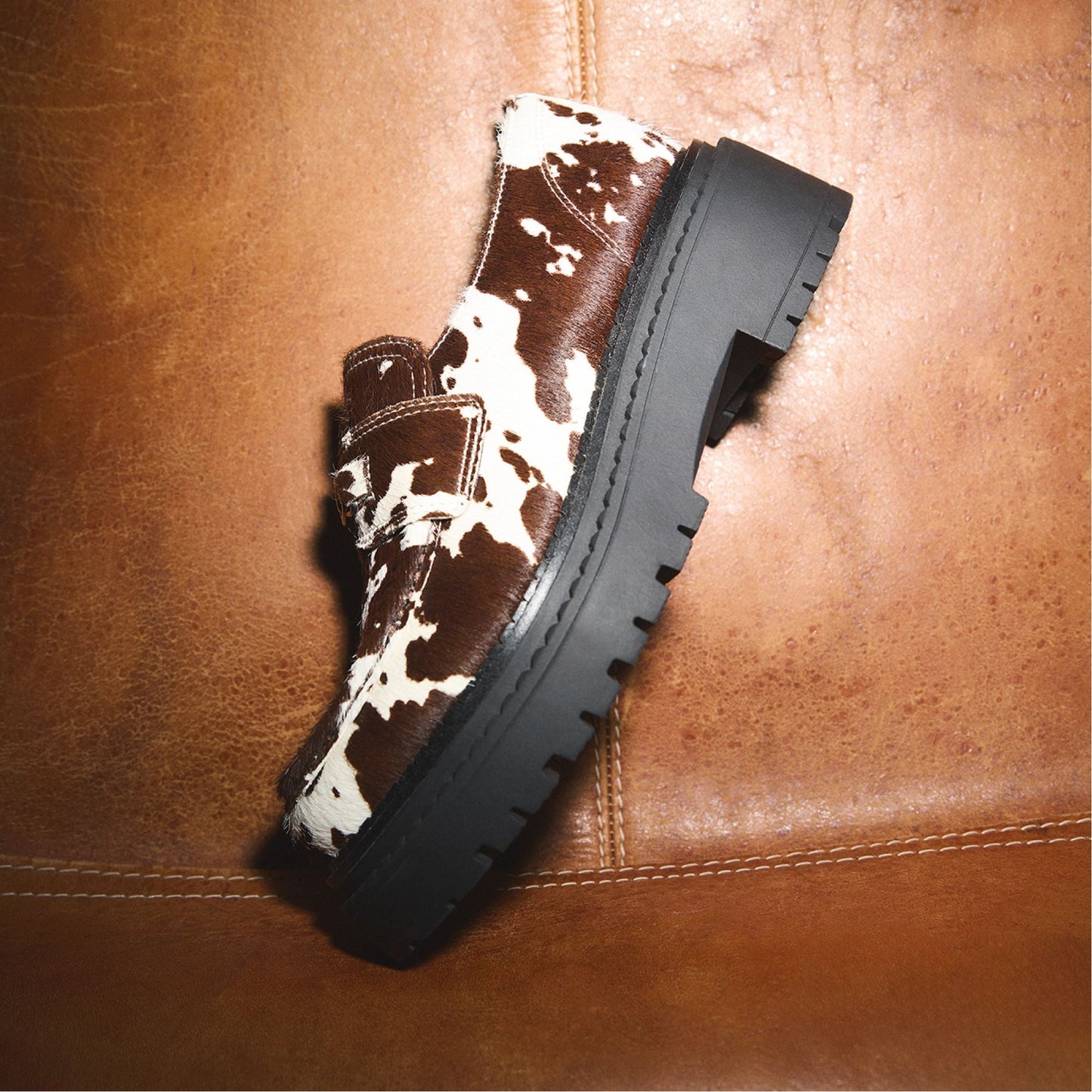 Miravelle in Open Brown - Loafer, Lug sole - Open brown