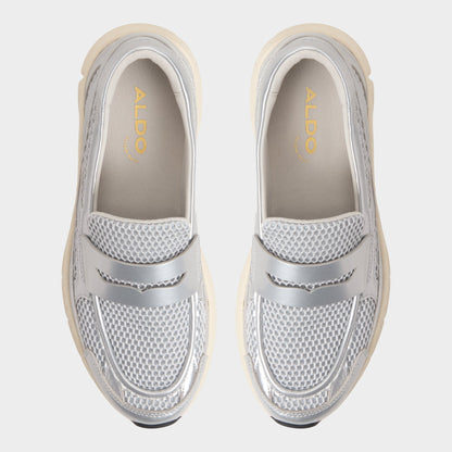 Loffy in Silver - Loafer, Jogger sole - Silver