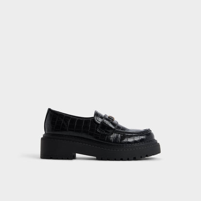 Miravelle in Black - Loafer, Lug sole - Black