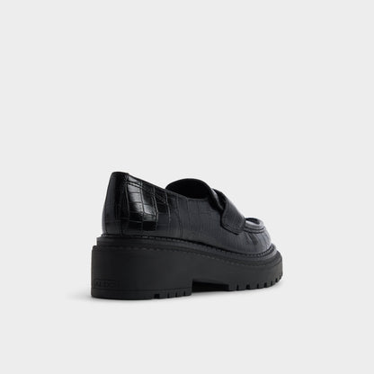 Miravelle in Black - Loafer, Lug sole - Black