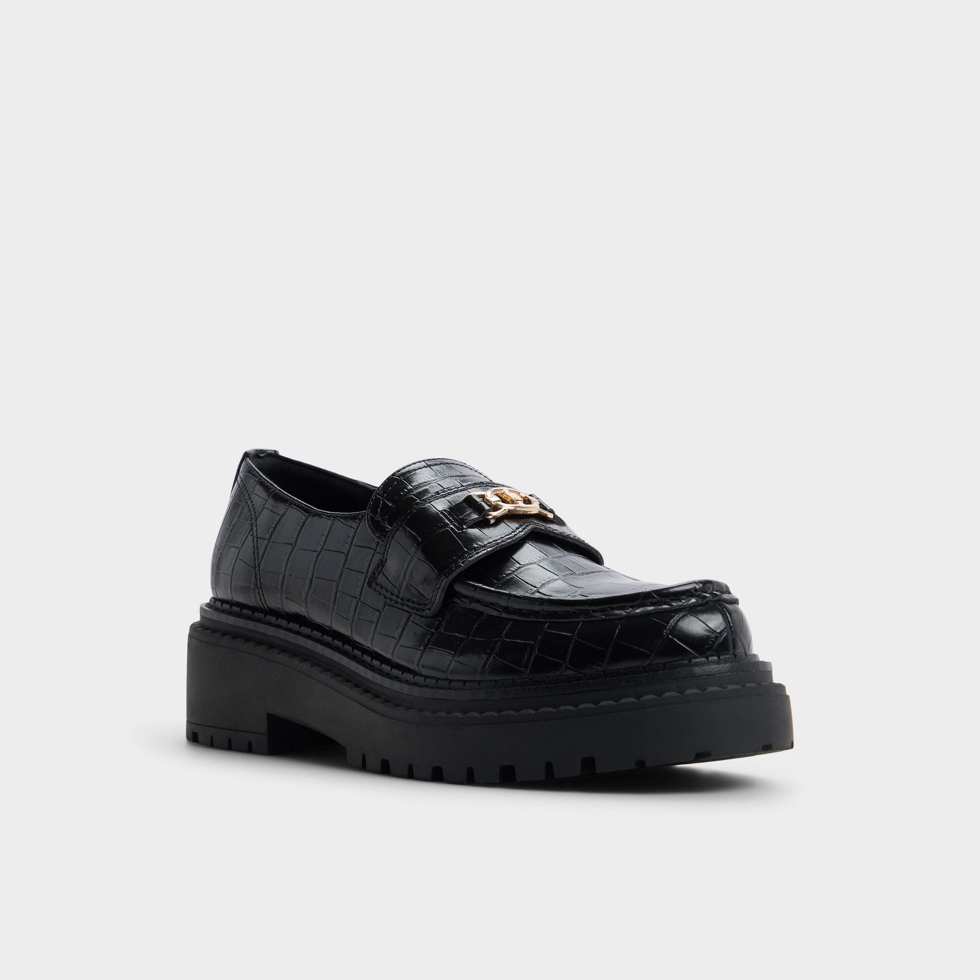 Miravelle in Black - Loafer, Lug sole - Black
