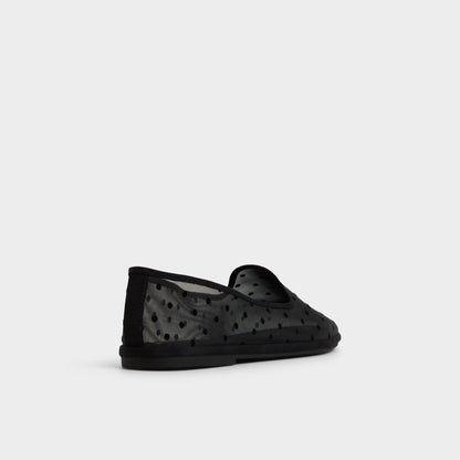 Aurabelle Black Textile Mesh Women's Loafers & Oxfords - Loafer - Black
