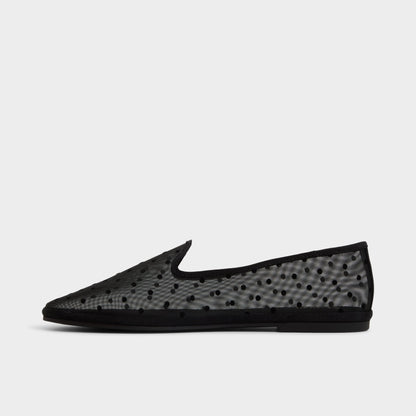 Aurabelle Black Textile Mesh Women's Loafers & Oxfords - Loafer - Black