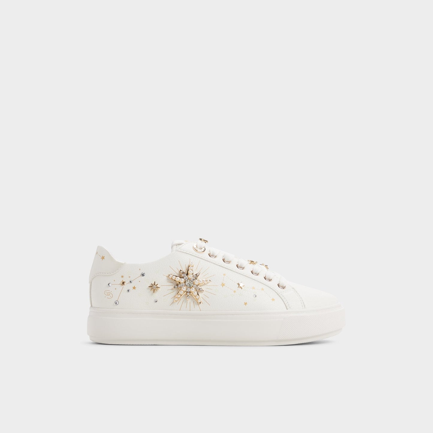 Starbright in White - Sneaker, Cup sole - White