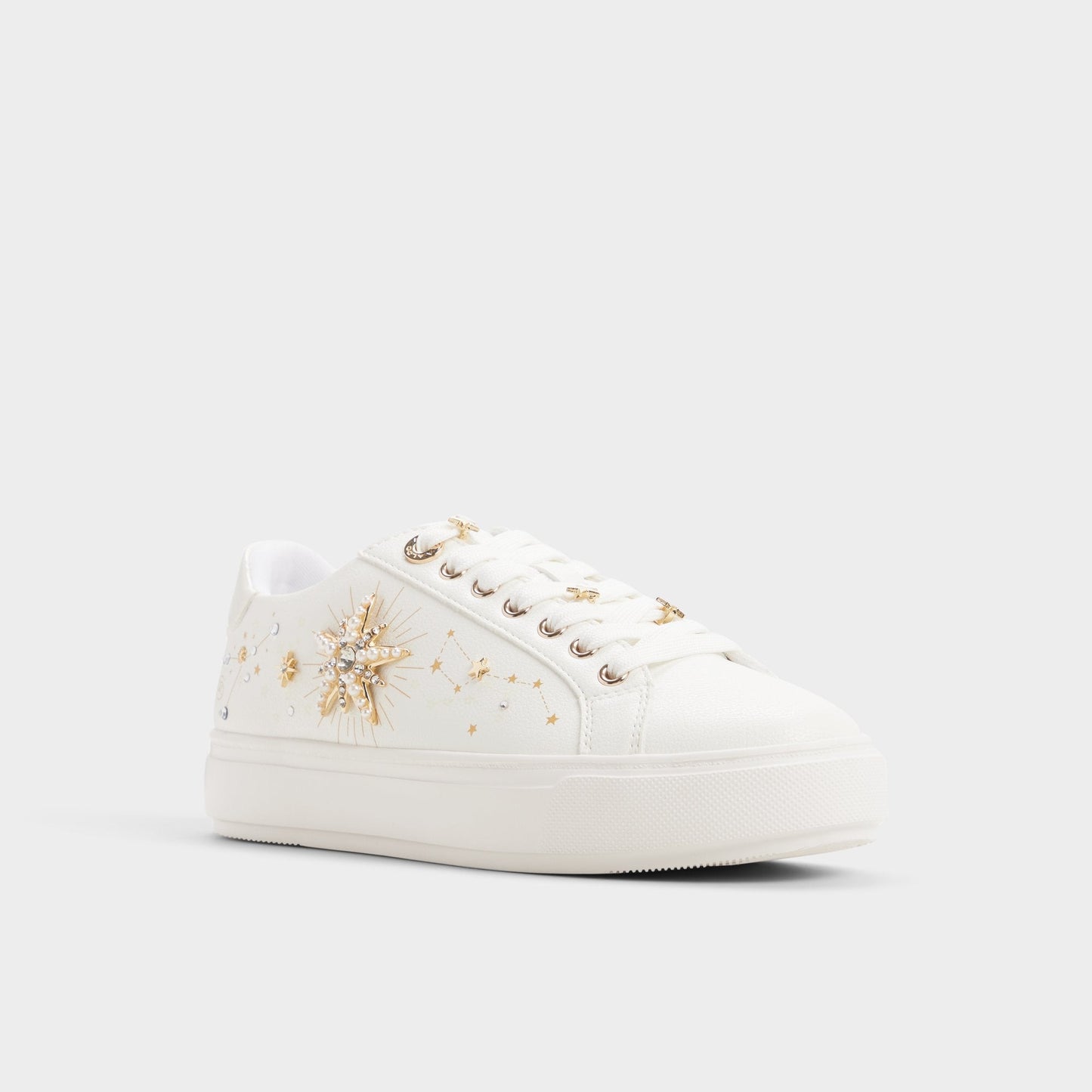 Starbright in White - Sneaker, Cup sole - White