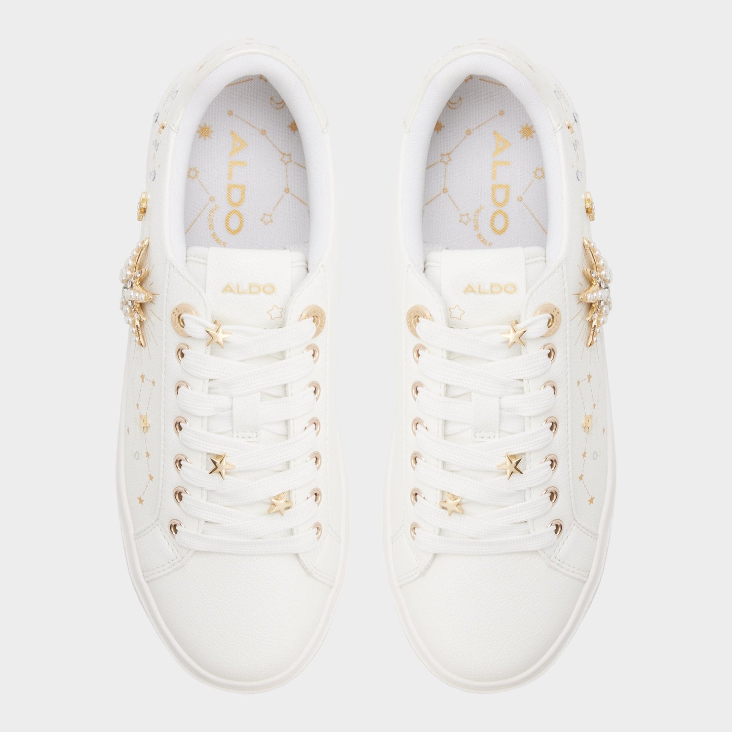 Starbright in White - Sneaker, Cup sole - White