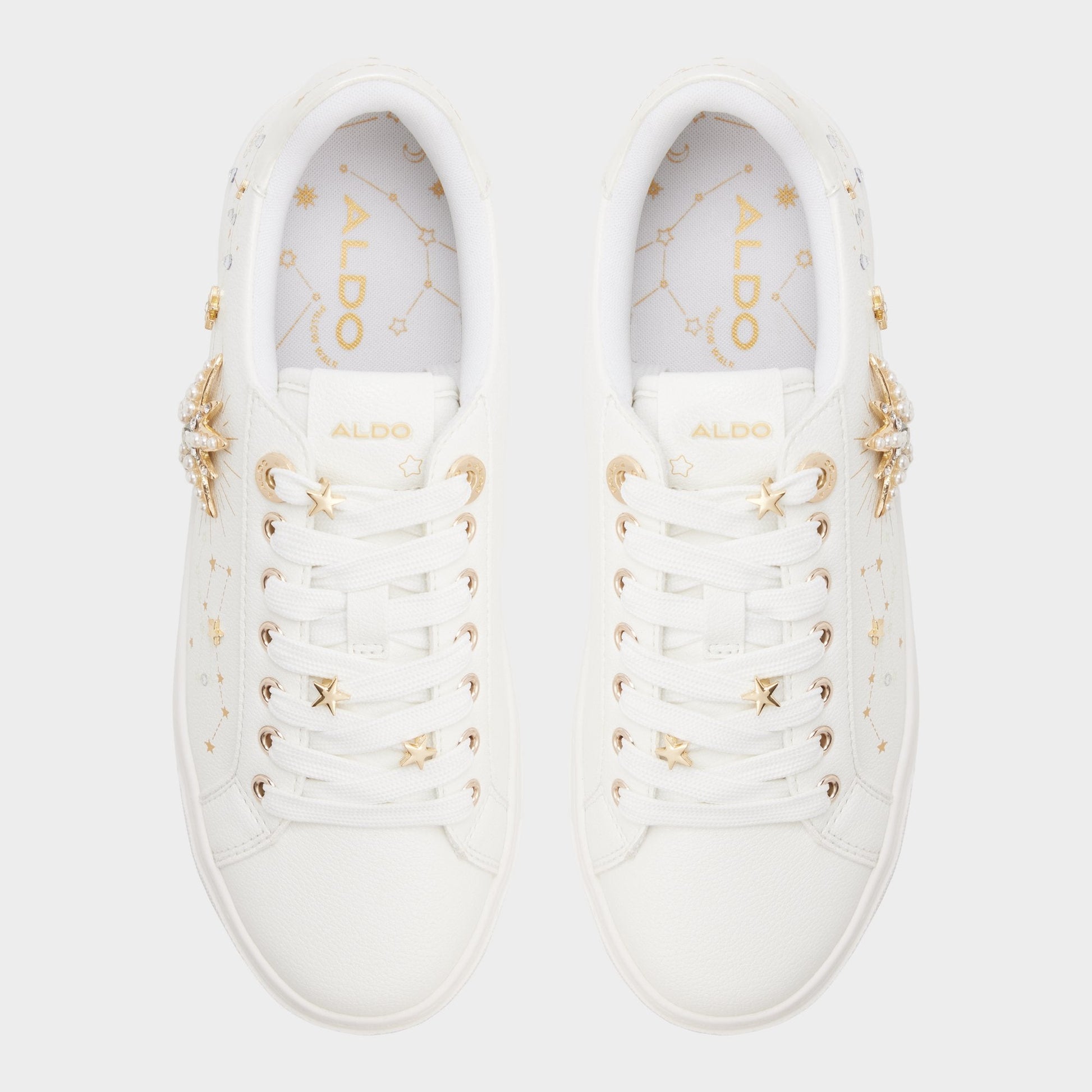 Starbright in White - Sneaker, Cup sole - White